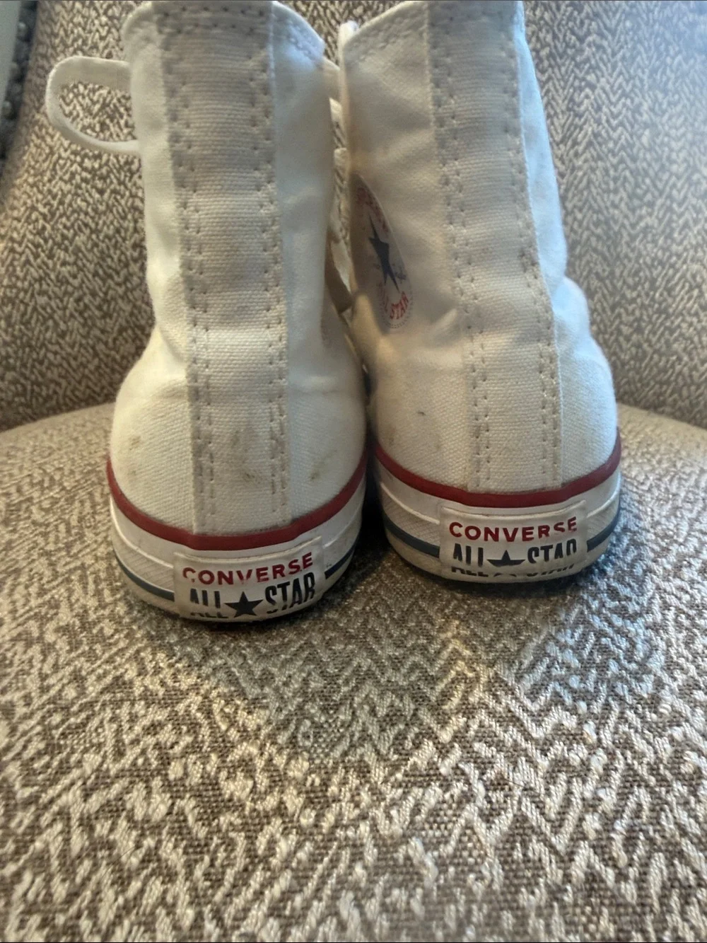 2 Pairs of Youth Converse High Top Sneakers in White & Purple